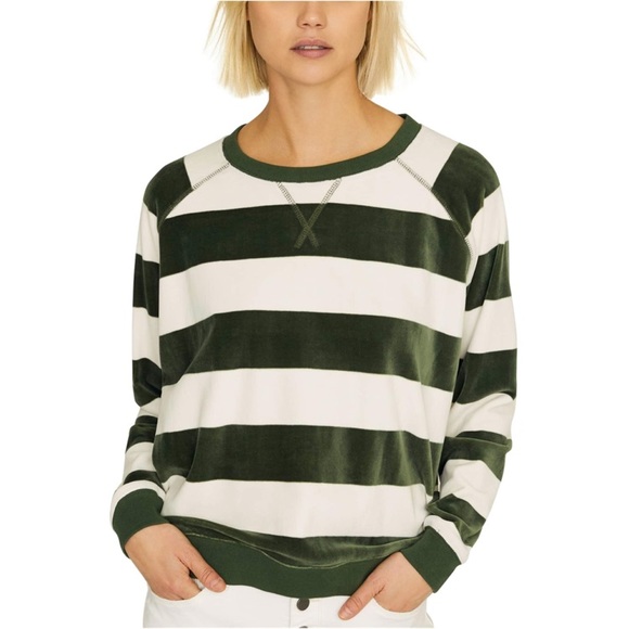 Sanctuary Tops - Sanctuary LaBre Striped Velour Pullover Sweatshirt